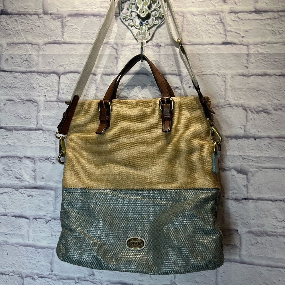 Fossil Explorer Fold-over Crossbody Messenger Tote